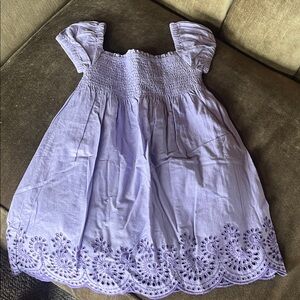 GAP kids Lavender Eyelet Smocked Casual shirt